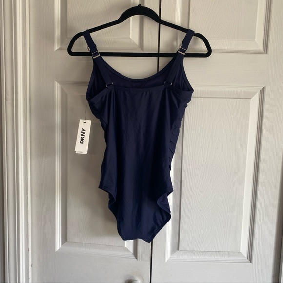 DKNY ONE-piece navy blue‎ swimsuit medium - Picture 3 of 4
